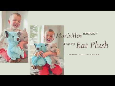 Bat Stuffed Animal Toy, Blue/Pink/Grey, 14 Inches