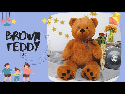 Giant Teddy Bear Stuffed Toy, Dark Brown, 40''