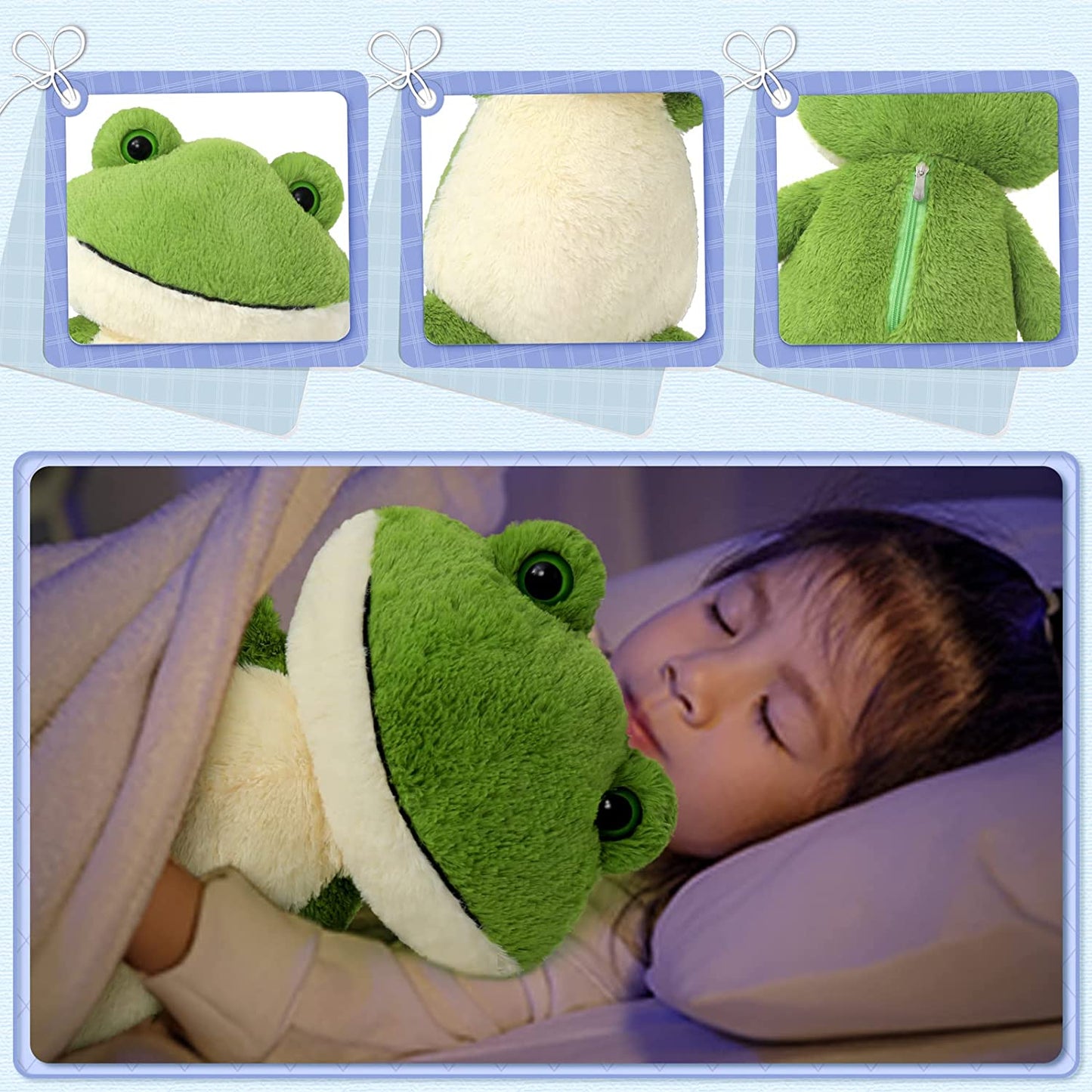 Frog Stuffed Animals Frog Plush Toys, Green, 24 Inches